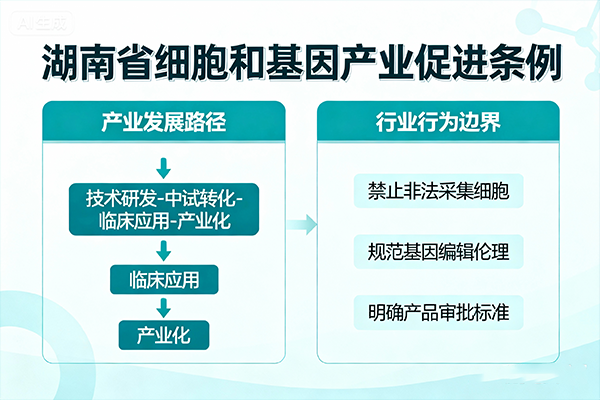 湖南出台细胞和基因产业促进条例 设置产业发展路径 划清行业行为边界